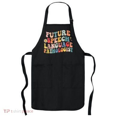 Groovy Retro Future Speech Language Pathologist  Apron