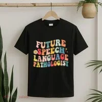 Groovy Retro Future Speech Language Pathologist  T-Shirt thumb 2