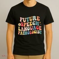 Groovy Retro Future Speech Language Pathologist  T-Shirt thumb 3