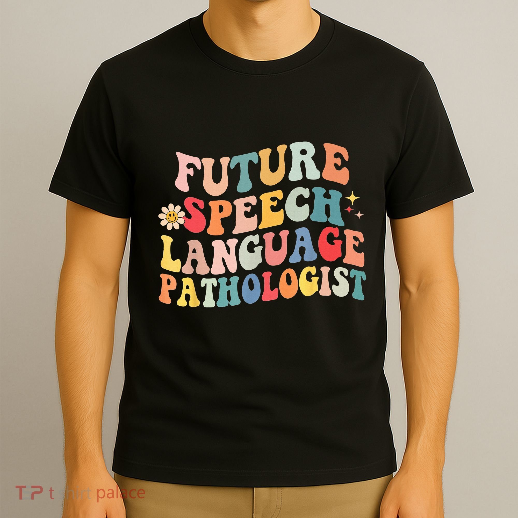 Groovy Retro Future Speech Language Pathologist  T-Shirt