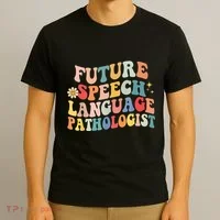 Groovy Retro Future Speech Language Pathologist  T-Shirt thumb 3