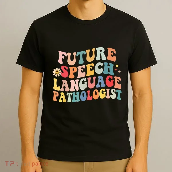 Groovy Retro Future Speech Language Pathologist  T-Shirt