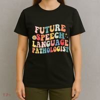 Groovy Retro Future Speech Language Pathologist  T-Shirt thumb 4