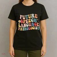 Groovy Retro Future Speech Language Pathologist  T-Shirt thumb 4