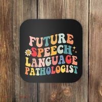 Groovy Retro Future Speech Language Pathologist  Coaster thumb 0