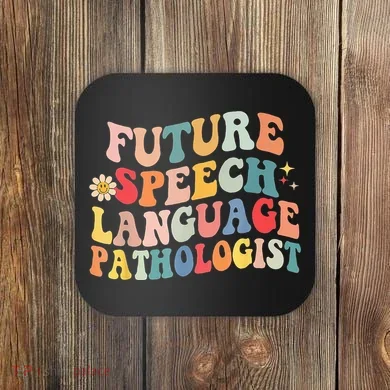Groovy Retro Future Speech Language Pathologist  Coaster