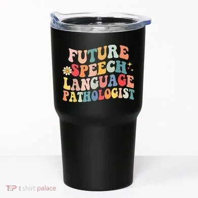 Groovy Retro Future Speech Language Pathologist Tumbler