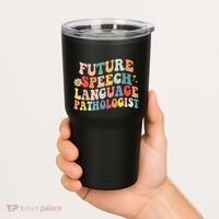 Groovy Retro Future Speech Language Pathologist  Tumbler thumb 2