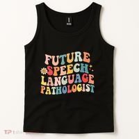 Groovy Retro Future Speech Language Pathologist  Tank Top thumb 2