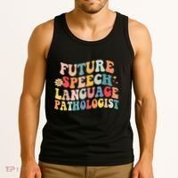 Groovy Retro Future Speech Language Pathologist  Tank Top thumb 3