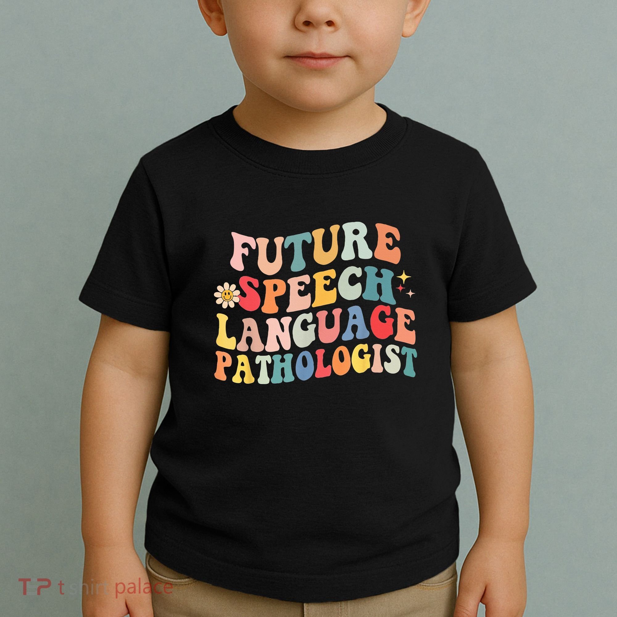 Groovy Retro Future Speech Language Pathologist  Toddler T-Shirt