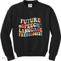 Groovy Retro Future Speech Language Pathologist  Kids Sweatshirt thumb 0