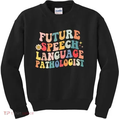 Groovy Retro Future Speech Language Pathologist  Kids Sweatshirt
