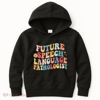 Groovy Retro Future Speech Language Pathologist  Kids Hoodie thumb 0
