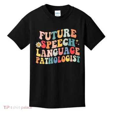 Groovy Retro Future Speech Language Pathologist Kids T-Shirt