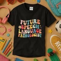 Groovy Retro Future Speech Language Pathologist  Kids T-Shirt thumb 3