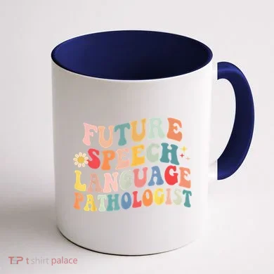 Groovy Retro Future Speech Language Pathologist Coffee Mug back