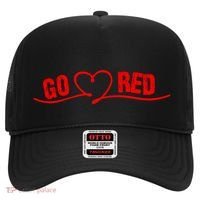 Go Red For Heart Disease Month Awareness Cool Gift Hat thumb 0