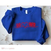Go Red For Heart Disease Month Awareness Cool Gift Sweatshirt thumb 2