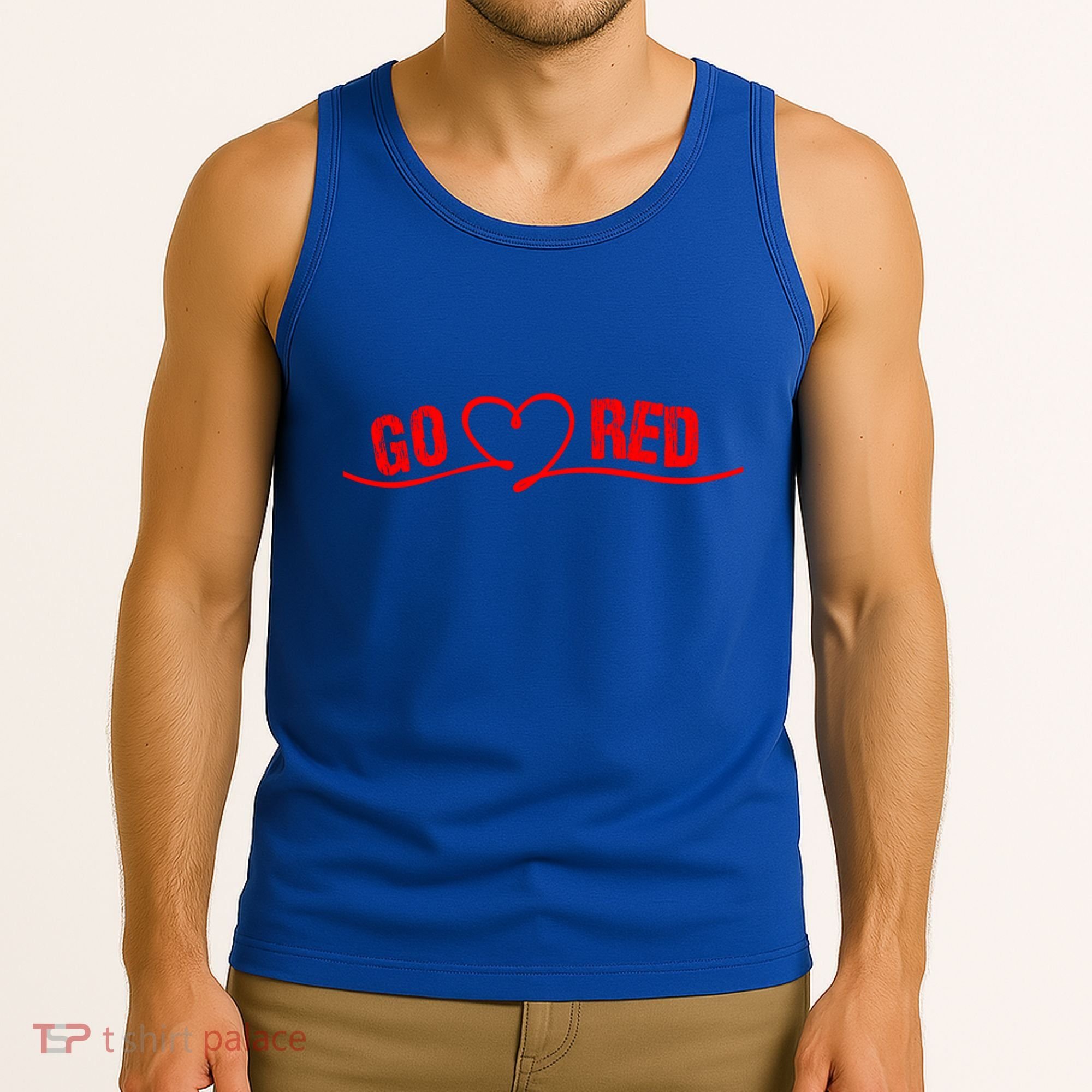 Go Red For Heart Disease Month Awareness Cool Gift Tank Top