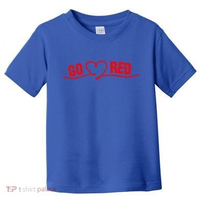 Go Red For Heart Disease Month Awareness Cool Gift Toddler T-Shirt