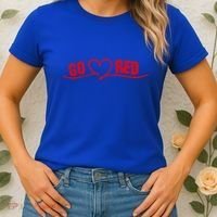 Go Red For Heart Disease Month Awareness Cool Gift Women's T-Shirt thumb 2