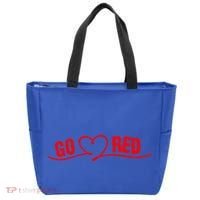 Go Red For Heart Disease Month Awareness Cool Gift Tote Bag thumb 0
