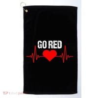 Go Red For Heart Disease Month Awareness Funny Gift Golf Towel thumb 0
