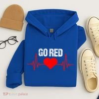 Go Red For Heart Disease Month Awareness Funny Gift Hoodie thumb 4
