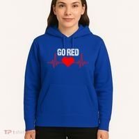 Go Red For Heart Disease Month Awareness Funny Gift Hoodie thumb 5