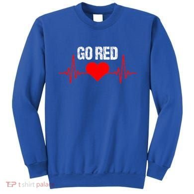Go Red For Heart Disease Month Awareness Funny Gift Sweatshirt