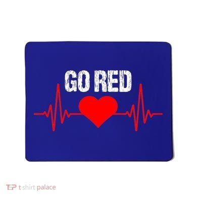 Go Red For Heart Disease Month Awareness Funny Gift Mousepad
