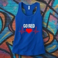 Go Red For Heart Disease Month Awareness Funny Gift Women's Tank Top thumb 3