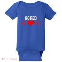 Go Red For Heart Disease Month Awareness Funny Gift Baby Bodysuit thumb 0