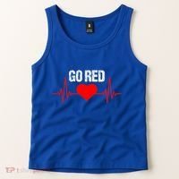 Go Red For Heart Disease Month Awareness Funny Gift Tank Top thumb 2