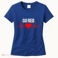 Go Red For Heart Disease Month Awareness Funny Gift Women's T-Shirt thumb 0