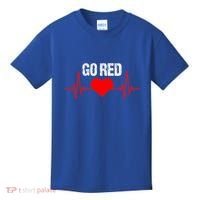 Go Red For Heart Disease Month Awareness Funny Gift Kids T-Shirt thumb 0