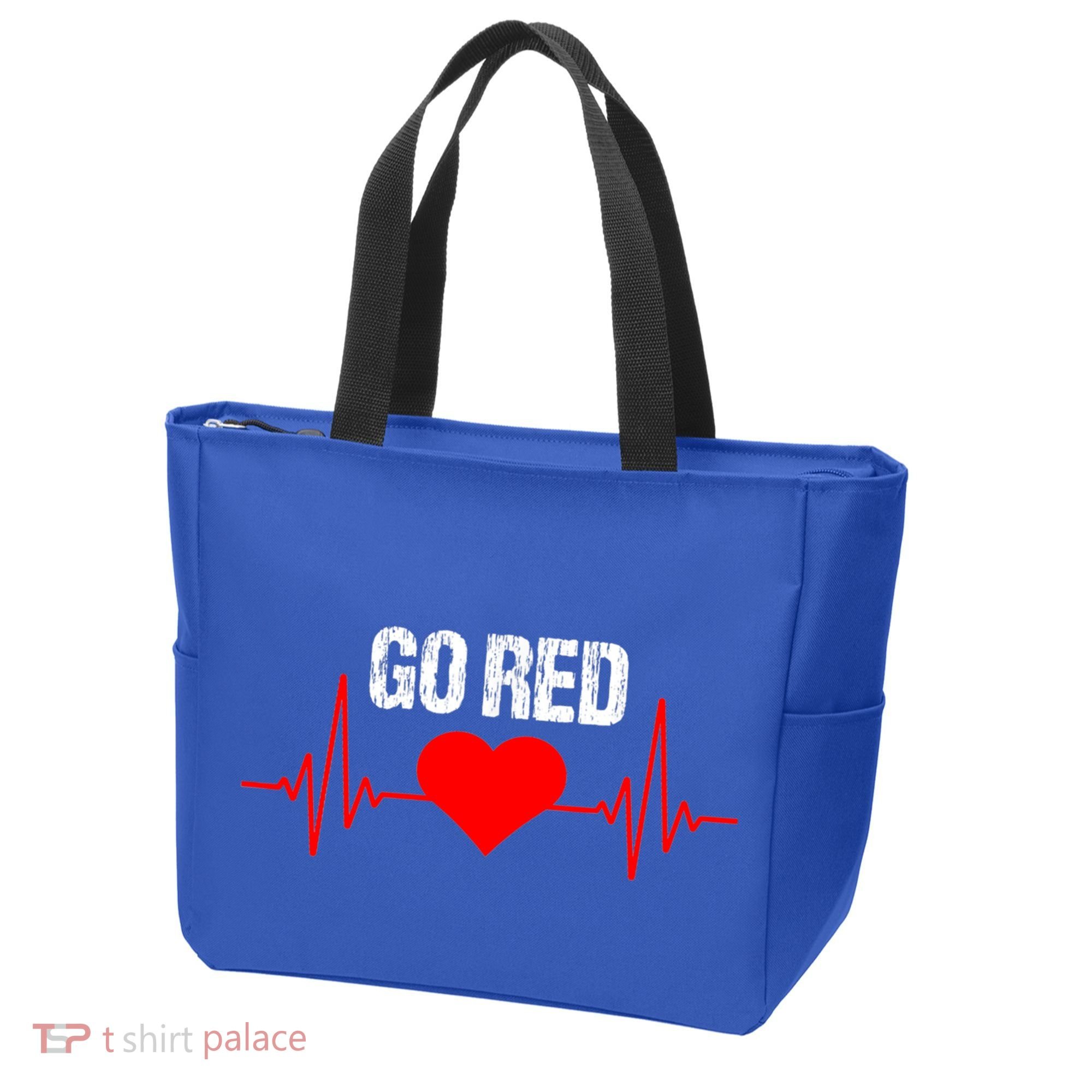 Go Red For Heart Disease Month Awareness Funny Gift Tote Bag