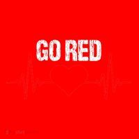 Go Red For Heart Disease Month Awareness Funny Gift Santa Hat thumb 1