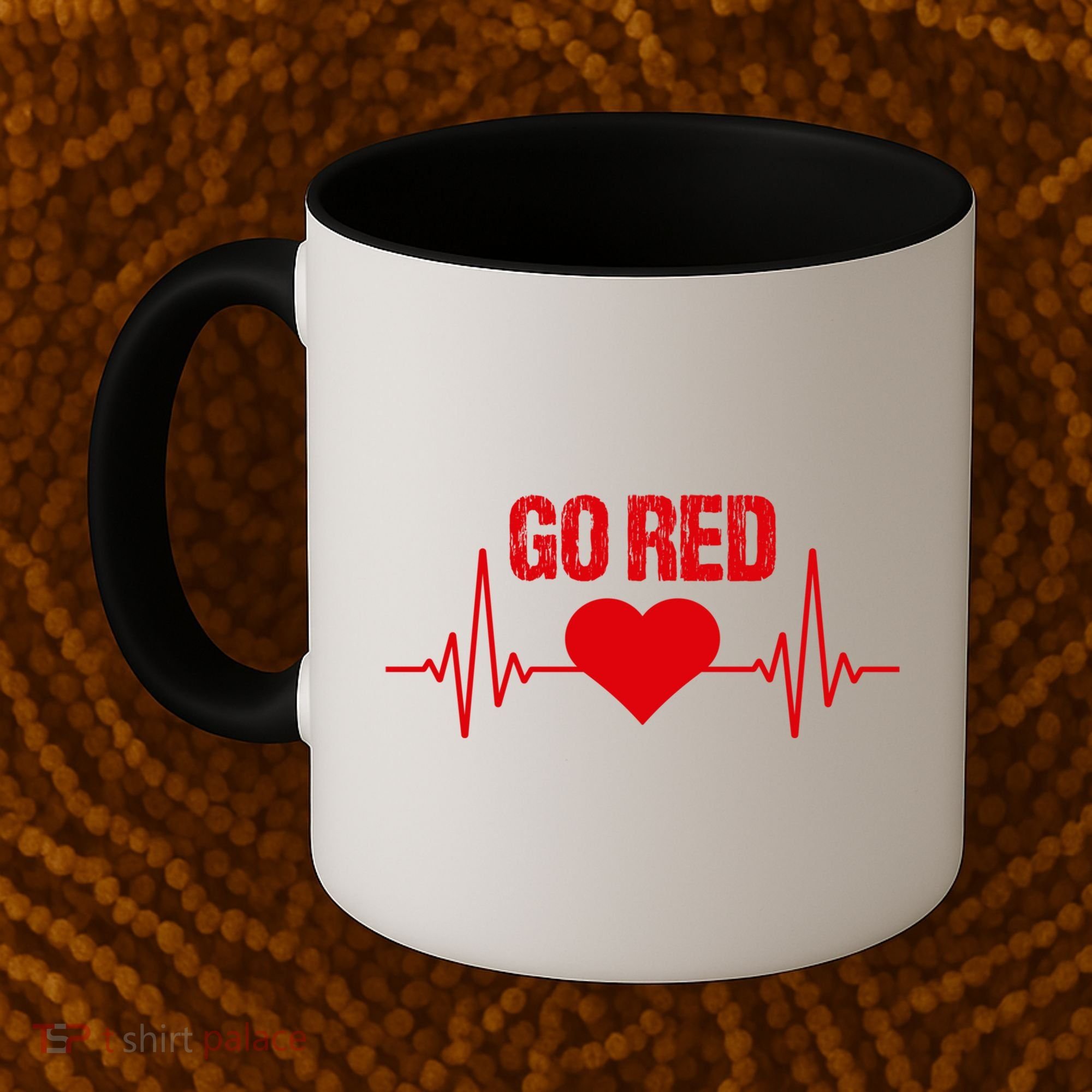 Go Red For Heart Disease Month Awareness Gift Coffee Mug