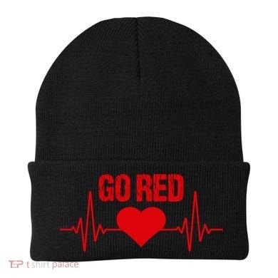Go Red For Heart Disease Month Awareness Gift Beanie