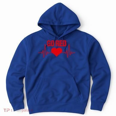 Go Red For Heart Disease Month Awareness Gift Hoodie