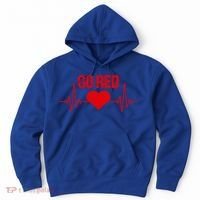 Go Red For Heart Disease Month Awareness Gift Hoodie thumb 0