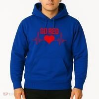Go Red For Heart Disease Month Awareness Gift Hoodie thumb 2