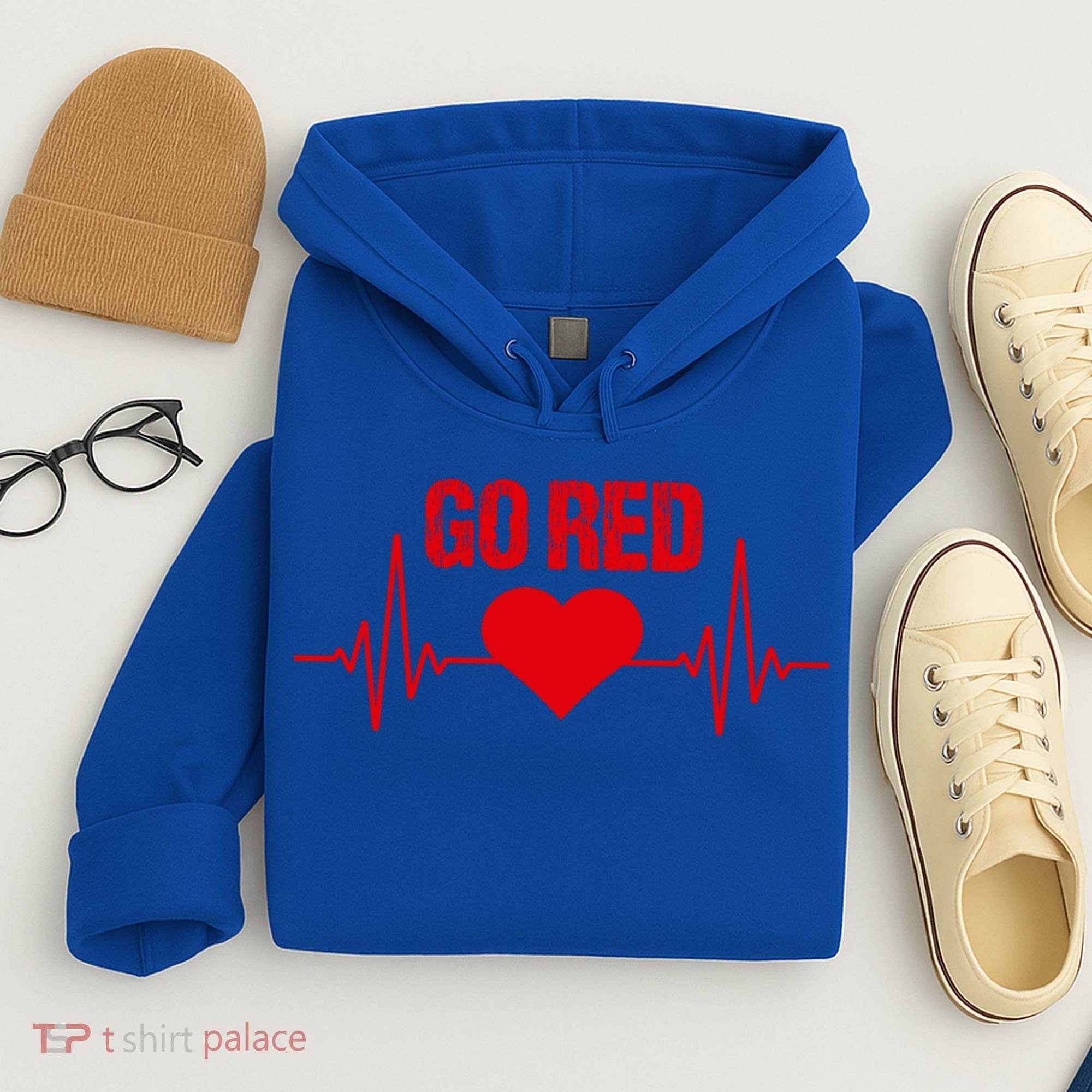 Go Red For Heart Disease Month Awareness Gift Hoodie