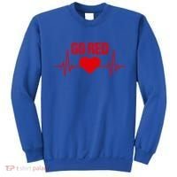 Go Red For Heart Disease Month Awareness Gift Sweatshirt thumb 0