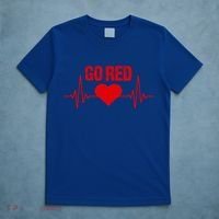 Go Red For Heart Disease Month Awareness Gift T-Shirt thumb 5