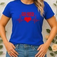 Go Red For Heart Disease Month Awareness Gift Women's T-Shirt thumb 2