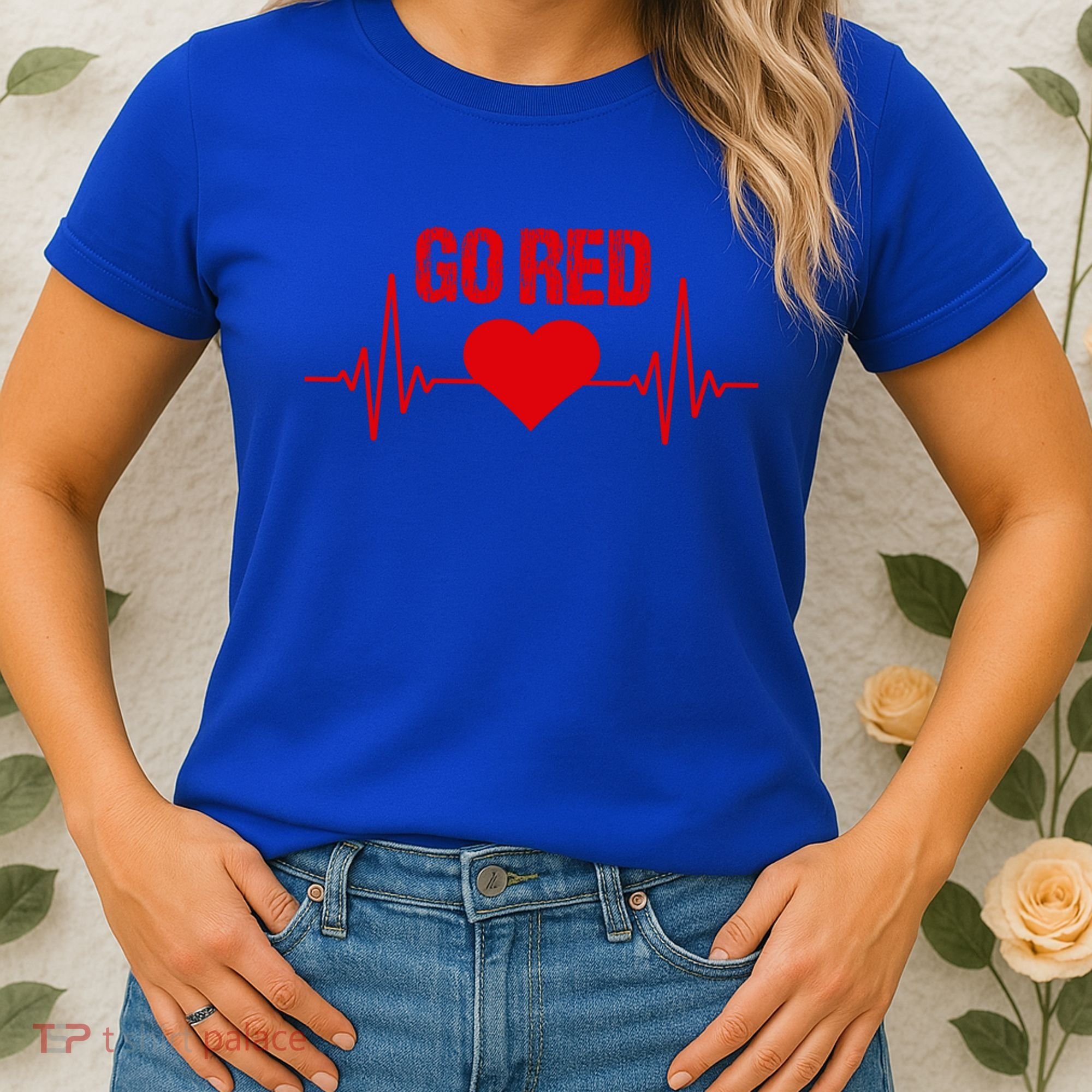 Go Red For Heart Disease Month Awareness Gift Women's T-Shirt