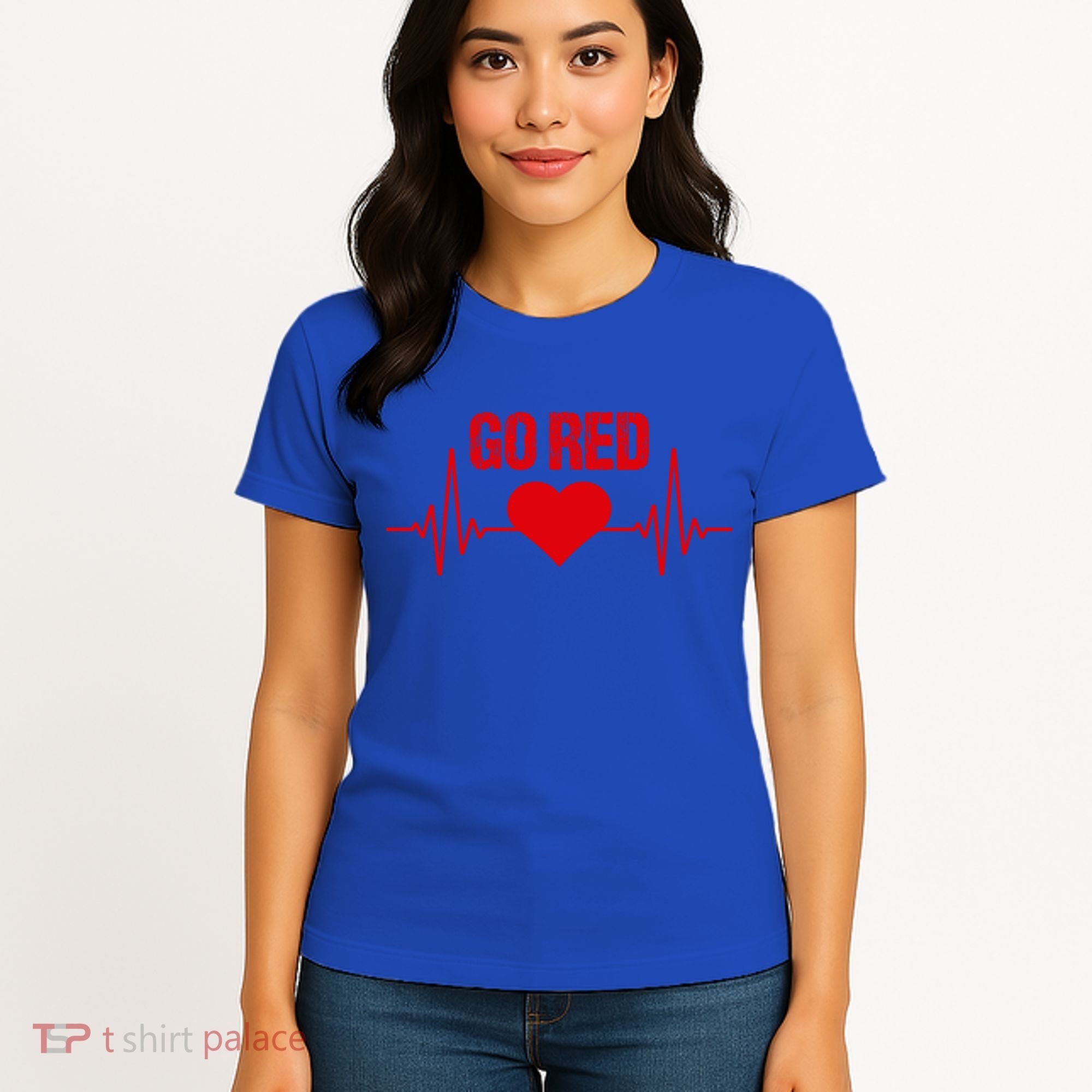 Go Red For Heart Disease Month Awareness Gift Women's T-Shirt